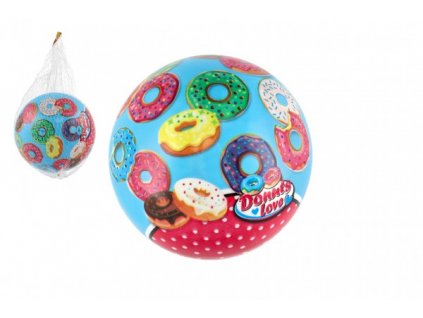 Míč Koblihy/Donuts nafouknutý 14cm v síťce