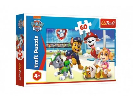 Puzzle Ve světě štěňat Tlapková patrola/Paw patrol 33x22cm 60 dílků v krabici 21x14x4cm