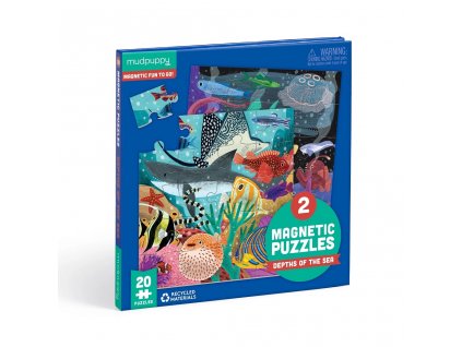 Mudpuppy Magnetické puzzle Hlubiny moří 2x20 dílků