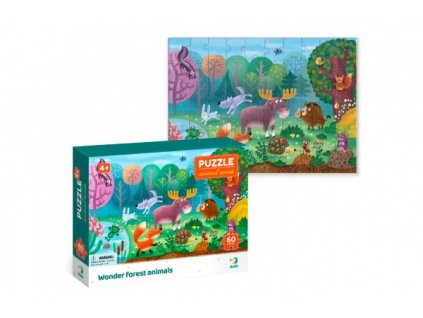 Puzzle Lesní zvířata/zvířátka 32x23cm 60 dílků v krabičce 24x18x4cm