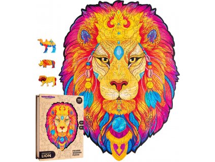 WOODLIKA Dřevěné puzzle Tajemný lev 160 dílků