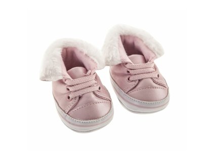 Antonio Juan 92004-7 Botičky pro panenku - tenisky růžové s kožíškem