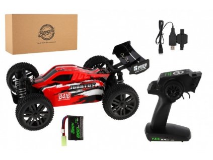 Auto RC Buggy Bonzai Jubatus terénní 30cm plast červené 2,4GHz na bat.+2xdob. pack v krab. 40x14x21