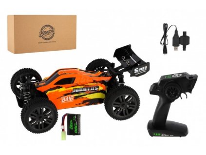 Auto RC Buggy Bonzai Jubatus terénní 30cm plast oranžové 2,4GHz na bat.+2xdob. pack v krab. 40x14x21