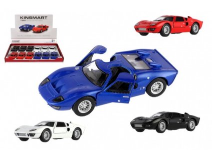 Auto Kinsmart 1966 Ford GT40 MKII kov/plast 13cm  na zpětné natažení