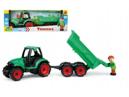 Auto Truckies traktor s vlečkou plast 32cm s figurkou v krabici 24m+