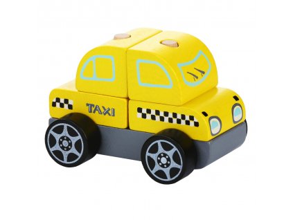 CUBIKA 13159 Taxi vůz - dřevěná skládačka 5 dílů