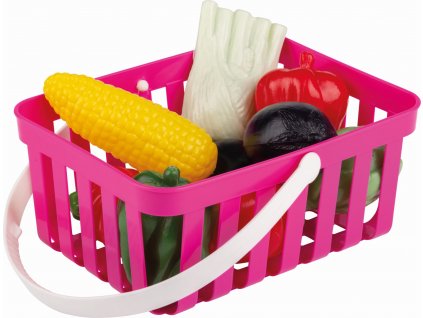 Androni Nákupní košík se zeleninou - 10 kusů, růžový