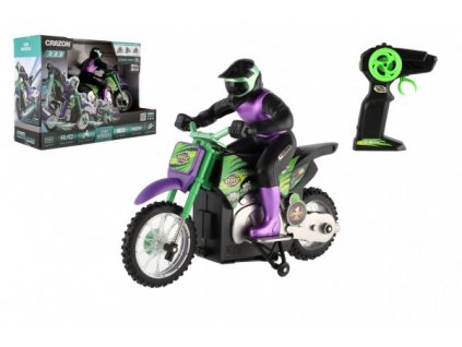 Motorka RC plast 22cm 2,4GHz na dálkové ovládání na baterie v krabici 33x23x13cm