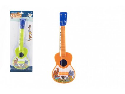 Ukulele/kytara plast 40cm s trsátkem Zvířátka a jejich kapela  na kartě