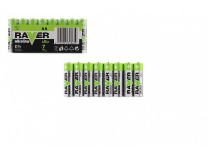 Baterie RAVER LR6/AA 1,5 V alkaline ultra 8ks ve fólii