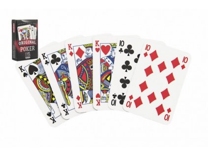 Poker společenská hra karty v papírové krabičce 6x9cm