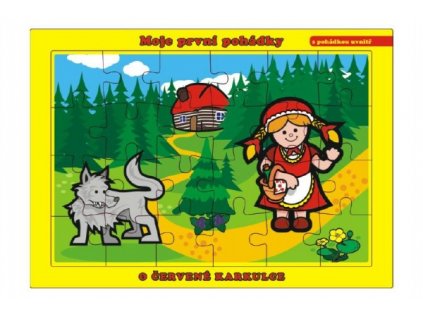 Puzzle deskové O Červené Karkulce 26x17cm 24 dílků Moje první pohádky