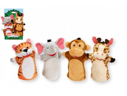 Maňásci safari ZOO 25cm 4ks na kartě v sáčku