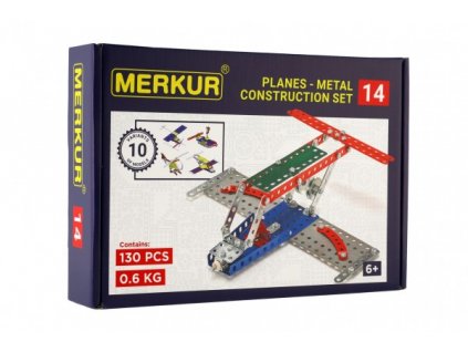 Stavebnice MERKUR 014 Letadlo 10 modelů  26x18x5cm