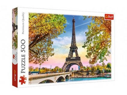 Puzzle Romantická Paříž 500 dílků 48x34cm v krabici 40x26,5x4,5cm