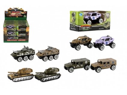 Tank/Auto vojenské/Obrněný transportér kov 7cm mix druhů
