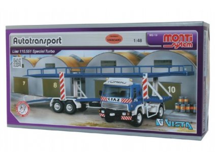 Stavebnice Monti System MS 19 Autotransport Liaz 1:48 v krabici 31,5x16,5x7,5cm