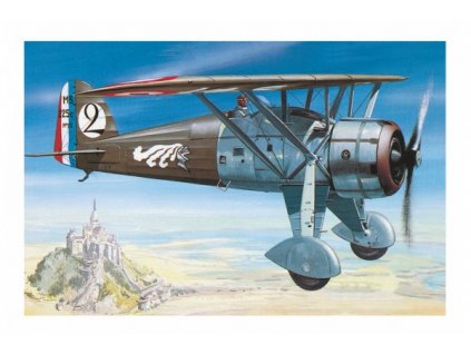 Model Morane Saulnier MS 225 1:72 9,2x15,4cm v krabici 25x14,5x4,5cm