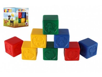 Kostky kubus PH plast 8ks v krabičce 12x12x12cm