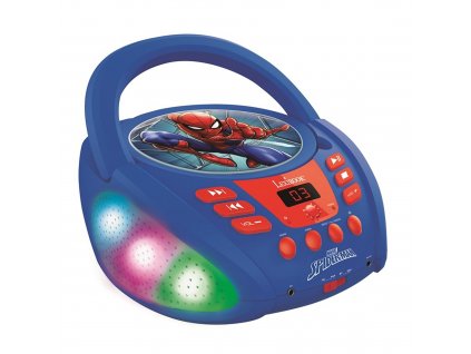 Přenosný Bluetooth CD přehrávač Spider-Man se světelnými efekty