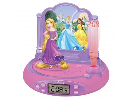 Dětský budík Disney Princess s rádiem a projektorem