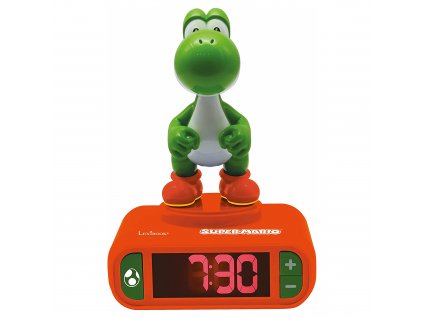 Budík s 3D figurkou Super Mario Yoshi