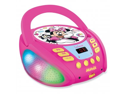 Přenosný Bluetooth CD přehrávač Disney Minnie se světelnými efekty