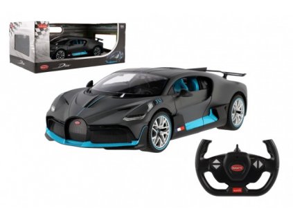 Auto RC Buggatti Divo RASTAR šedé plast 32cm 2,4GHz na dálk. ovládání na baterie v krabici 43x18cm