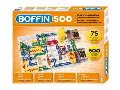 Stavebnice Boffin 500 elektronická 500 projektů na baterie  50x39x5cm
