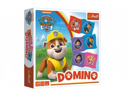 Domino papírové Paw Patrol/Tlapková patrola 28 kartiček společenská hra v krabici 20x20x5cm