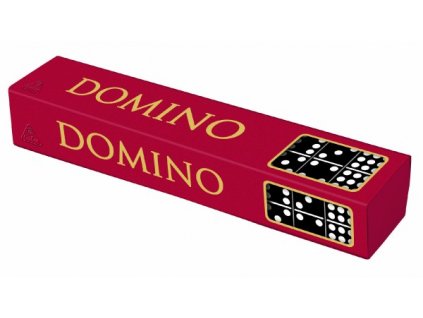 Domino společenská hra dřevo 55ks v krabičce 23,5x3,5x5cm