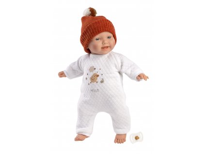 Llorens 63303 LITTLE BABY - realistická panenka miminko s měkkým látkovým tělem - 32 cm