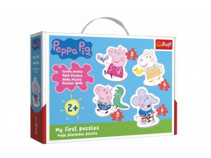 Puzzle pro nejmenší Prasátko Peppa/Peppa Pig 18 dílků v krabici 27x19x6cm 2+