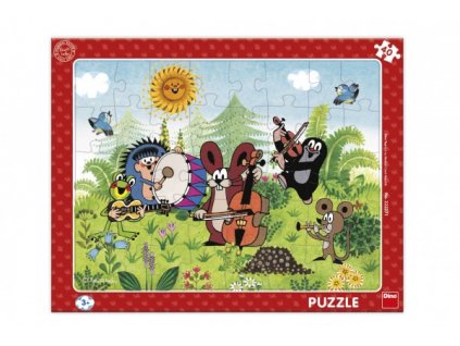 Puzzle deskové Krtek a kapela 29x37cm 40 dílků ve fólii