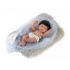 Llorens 73803 NEW BORN CHLAPEČEK - realistická panenka miminko s celovinylovým tělem - 35 cm