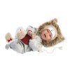 Llorens 74046 NEW BORN - realistická panenka miminko se zvuky a měkkým látkovým tělem - 42 cm