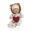 Llorens 74046 NEW BORN - realistická panenka miminko se zvuky a měkkým látkovým tělem - 42 cm