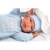 Llorens 84453 NEW BORN - realistická panenka miminko se zvuky a měkkým látkovým tělem - 44 cm