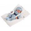 Llorens 73881 NEW BORN CHLAPEČEK - realistická panenka miminko s celovinylovým tělem - 40 cm