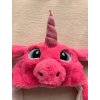 Jednorožec svítící plyšová čepice s pohyblivýma ušima  Plyšová čepice s pohyblivýma ušima - Jednorožec