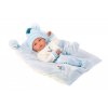 Llorens 63555 NEW BORN CHLAPEČEK - realistická panenka miminko s celovinylovým tělem - 35 cm