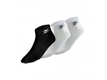 Ponožky Mizuno Training Mid 3P bieločierne (Farba biele, čierne, Veľkosť L)
