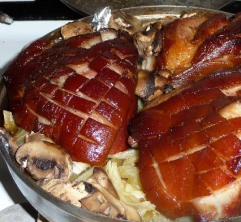 Údené koleno s hubami v UFO