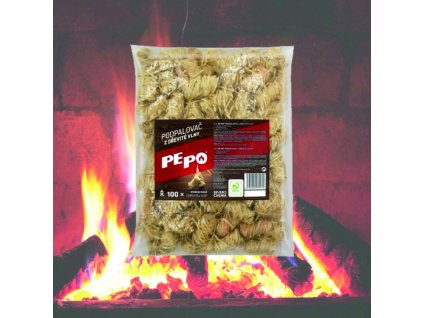 2171180 Podpalovač PE-PO®, drevitá vlna, 100 kúskov, 5 cm StrendPro