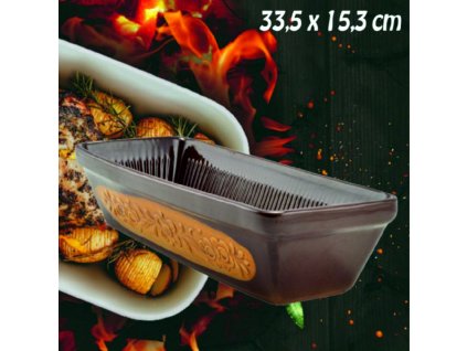 Keramický pekáč glazúrovaný 33,5x15,3 cm POEM