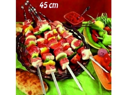 Grilovacie ihly 45 cm chrómované 6 ks STRENDPRO