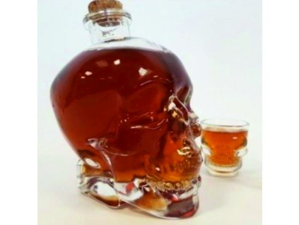 Fľaša na alkohol 400 ml - Lebka ACHI