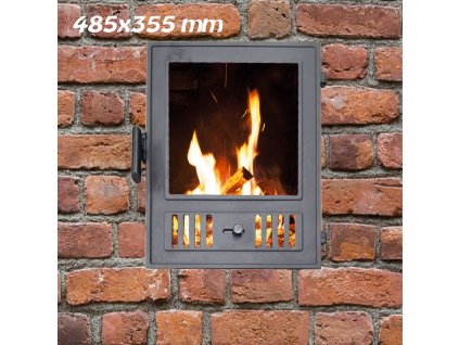 7092074 Alpha liatinové krbové dvierka so sklom s reguláciou CARDINALIS