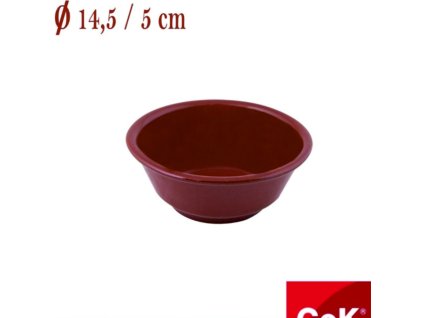 Keramická miska na polievku d: 14,5 x 5,5 cm hnedá COK